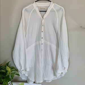 Free People Summer Daydream Buttondown - White